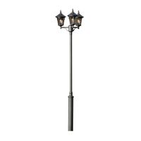 Lantaarnpaal 3-lichts Virgo Draco zwart buitenlamp Konstsmide 573-750+ 579-750