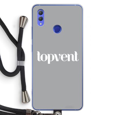 Topvent Grijs Wit: Honor Note 10 Transparant Hoesje met koord