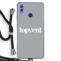 Topvent Grijs Wit: Honor Note 10 Transparant Hoesje met koord Topvent Grijs Wit: Honor Note 10 Transparant Hoesje met koord