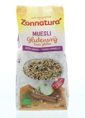 Zonnatura Muesli appel kaneel glutenvrij bio (375 gr)