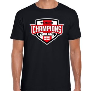 We are the champions England / Engeland supporter t-shirt zwart voor heren