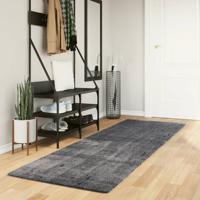 VidaXL Vloerkleed huarte laagpolig zacht wasbaar 80x250 cm antraciet