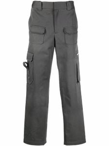 Helmut Lang pantalon droit sergé en coton - Gris