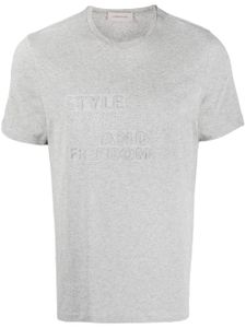 Corneliani t-shirt à slogan imprimé - Gris