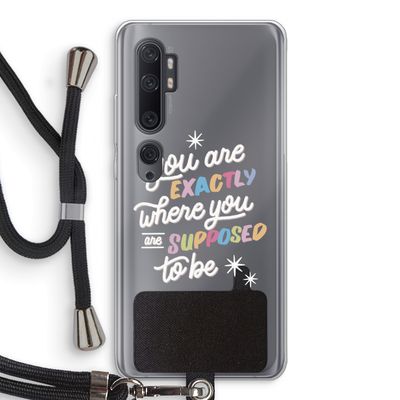 Right Place: Xiaomi Mi Note 10 Transparant Hoesje met koord