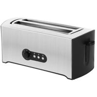 Stijlvolle RVS Broodrooster met 3 Functies - Zwart - 1600 Watt