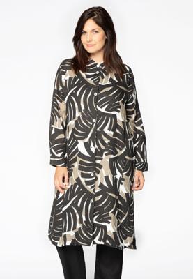 Yoek Blouse long PINTO | Zwart | Maat 54/56