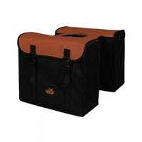 Greenlands dubbele fietstas 34 liter zwart/rood