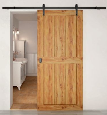 Schuifdeurbeslag Rustic zwart 2000mm R80/20.