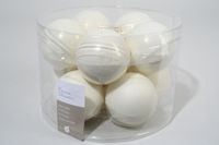 10 kerstballen wolwit emaille 60 mm - Ksd
