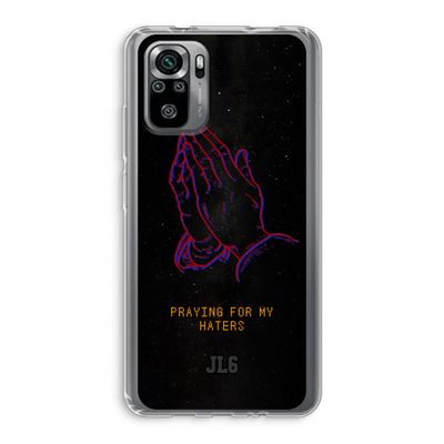 Praying For My Haters: Xiaomi Redmi Note 10S Transparant Hoesje