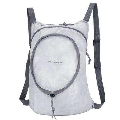 Nylon waterdichte opvouwbare rugzak vrouwen mannen reizen Portable comfort lichtgewicht opslag vouwen tas (wit)