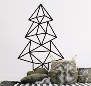 Feestdagen sticker geometrische kerstboom