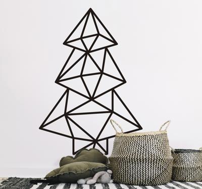 Feestdagen sticker geometrische kerstboom