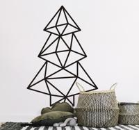 Feestdagen sticker geometrische kerstboom