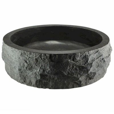Waskom Wiesbaden Bstone | 40 cm | Natuursteen | Vrijstaand | Rond | Antraciet gekapt