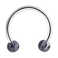 Circular barbell Chirurgisch staal 316L / Acryl Circular Barbells - thumbnail