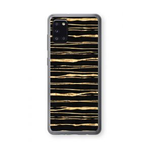 Gouden strepen: Samsung Galaxy A31 Transparant Hoesje