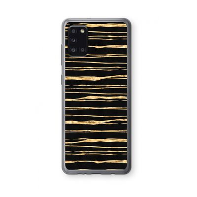 Gouden strepen: Samsung Galaxy A31 Transparant Hoesje