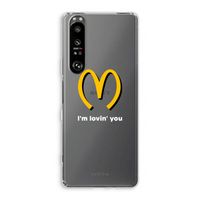 I'm lovin' you: Sony Xperia 1 III Transparant Hoesje