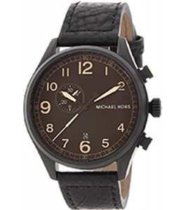 Horlogeband Michael Kors MK7069 Leder Zwart 22mm