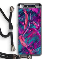 Pink Clouds: Samsung Galaxy A80 Transparant Hoesje met koord