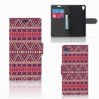 Sony Xperia Z3 Telefoon Hoesje Aztec Paars