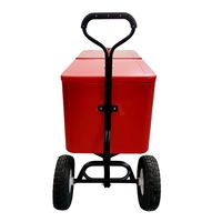 AXI Bolderwagen cooler Rood Outdoor Koeler op luchtbanden met 76L inhoud - thumbnail