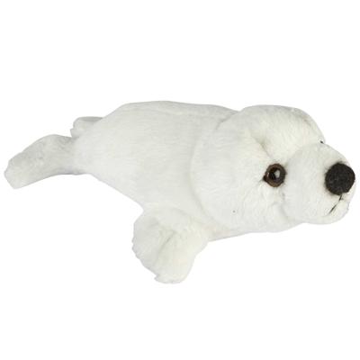 Ravensden pluche knuffel zeehonden pup - wit - 15 cm - zeedieren