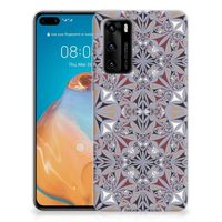 Huawei P40 TPU Siliconen Hoesje Flower Tiles