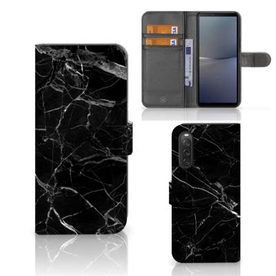 Sony Xperia 10 V | Bookcase | Marmer Zwart - Origineel Cadeau Vader
