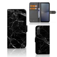 Sony Xperia 10 V | Bookcase | Marmer Zwart - Origineel Cadeau Vader