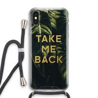 Take me back: iPhone X Transparant Hoesje met koord