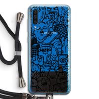 Vexx Black Mixtape: Samsung Galaxy A50 Transparant Hoesje met koord