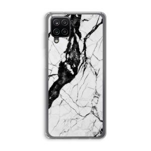 Witte marmer 2: Samsung Galaxy A12 Transparant Hoesje
