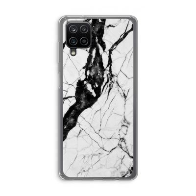 Witte marmer 2: Samsung Galaxy A12 Transparant Hoesje