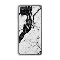 Witte marmer 2: Samsung Galaxy A12 Transparant Hoesje