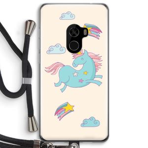 Vliegende eenhoorn: Xiaomi Mi Mix 2 Transparant Hoesje met koord