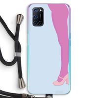 Pink panty: Oppo A52 Transparant Hoesje met koord