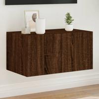 Tv-wandmeubel met LED-verlichting 60x35x31 cm bruin eikenkleur - thumbnail