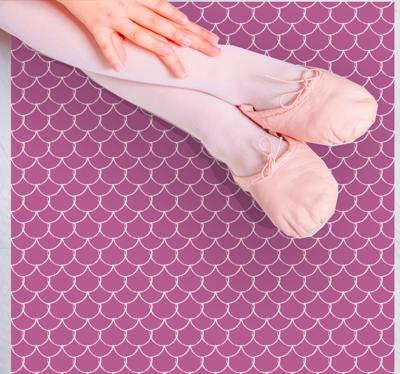 Vinyl tapijt dierenprint roze zeemeermin schubben