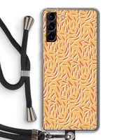 Camouflage: Samsung Galaxy S21 Plus Transparant Hoesje met koord