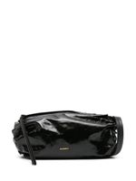 Jil Sander small logo-foil-print leather bag - Noir