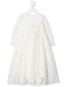 Dolce & Gabbana Kids robe évasée à design brodé - Blanc