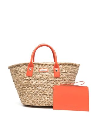 Melissa Odabash sac cabas Corsica en cuir - Tons neutres