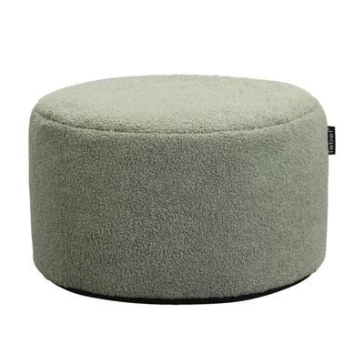 Leen Bakker - Lebel Poef Teddy - Olijf - 48x28 Cm - Polyester - Groen