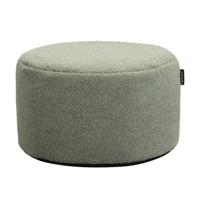 Leen Bakker - Lebel Poef Teddy - Olijf - 48x28 Cm - Polyester - Groen