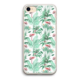 Flamingo bladeren: iPhone 7 Transparant Hoesje