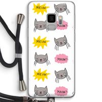 Meow: Samsung Galaxy S9 Transparant Hoesje met koord