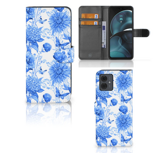 Hoesje voor Motorola Moto G14 Flowers Blue